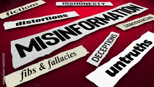 Misinformation Bad News Headlines Lies Deception False Stories 3d Animation photo