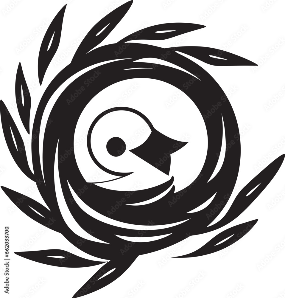 Refined Avian Home Black Vector Bird Nest Simplicity in Flight Noir Nest Logo Refined Avian Home Black Vector Bird Nest Simplicity in Flight Noir Nest Logo
