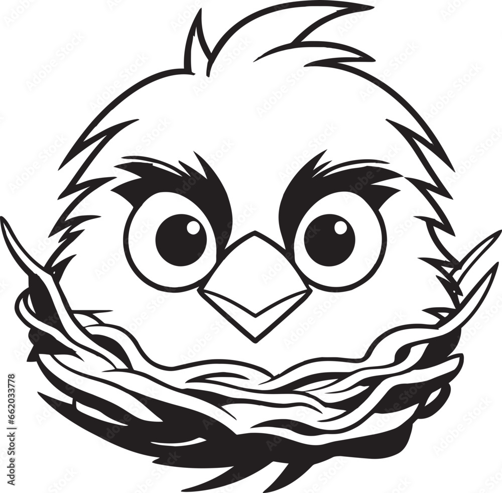 Crafted Habitat Elegant Bird Nest Logo Nestled in Style Sleek Avian Nest Emblem