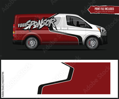 Van Livery Wrap Design Ready-made printed wrap design for Van truck Car