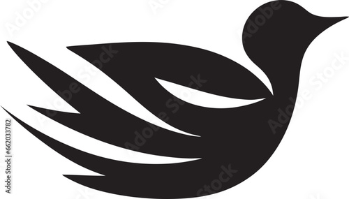 Fototapeta Naklejka Na Ścianę i Meble -  Graceful Abode Black Bird Nest Logo Artistry The Nesting Instinct A Black Vector Icon