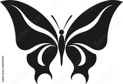 Sleek Wings Black Butterfly Icon Mystique Takes Flight Black Butterfly Emblem