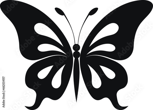 Elegance in Monochrome Black Butterfly Monochromatic Majesty Noir Butterfly Design