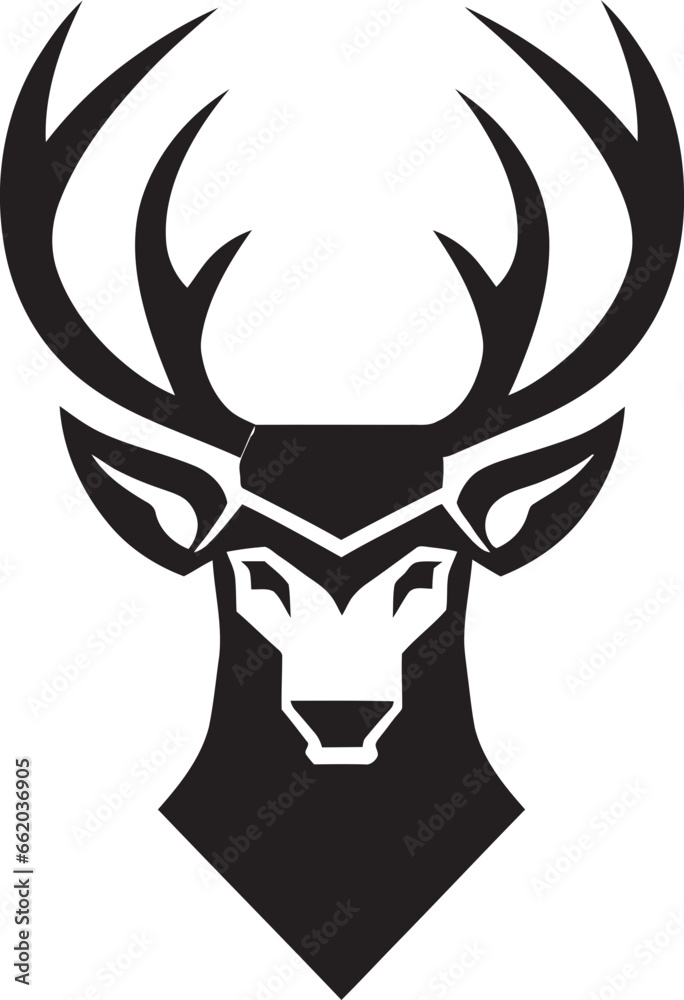 Elegance in Monochrome Deer Symbols Timeless Presence Serenade of the Stags Black Vector Deers Majesty