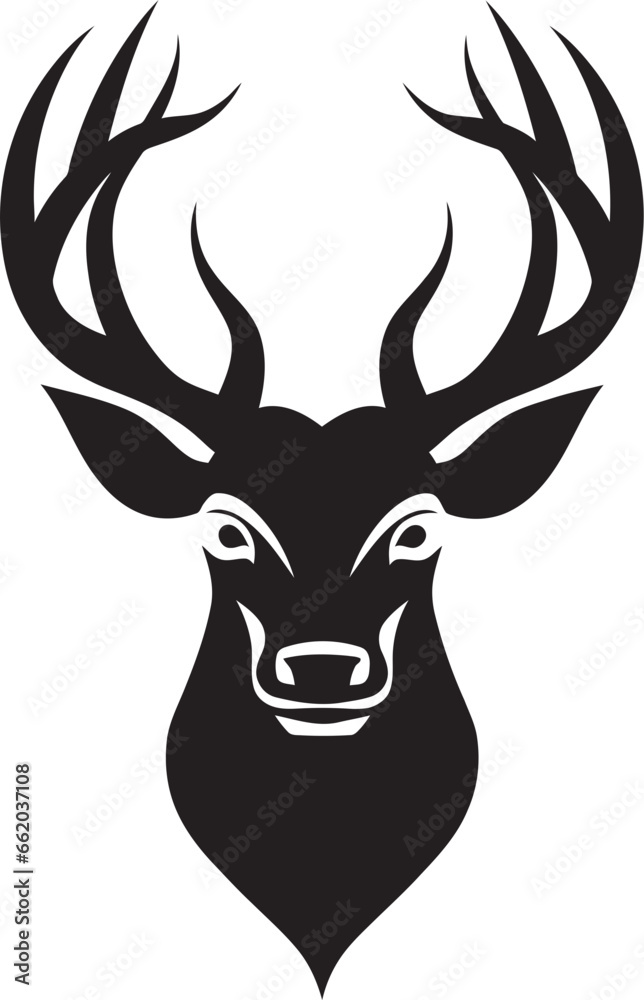 Graceful Wildlife Deer Symbol in Monochrome Elegance The Essence of Nature Black Vector Deer Logo Graceful Wildlife Deer Symbol in Monochrome Elegance The Essence of Nature Black Vector Deer Logo
