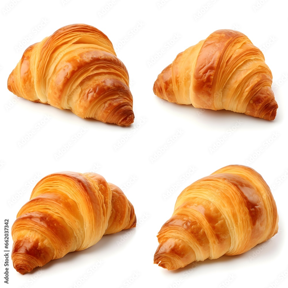 Croissant, isolated on white background