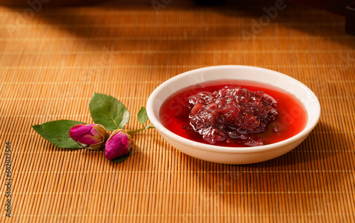 Fototapeta Naklejka Na Ścianę i Meble -  Sugar rose, a commonly used seasoning for Chinese pastries