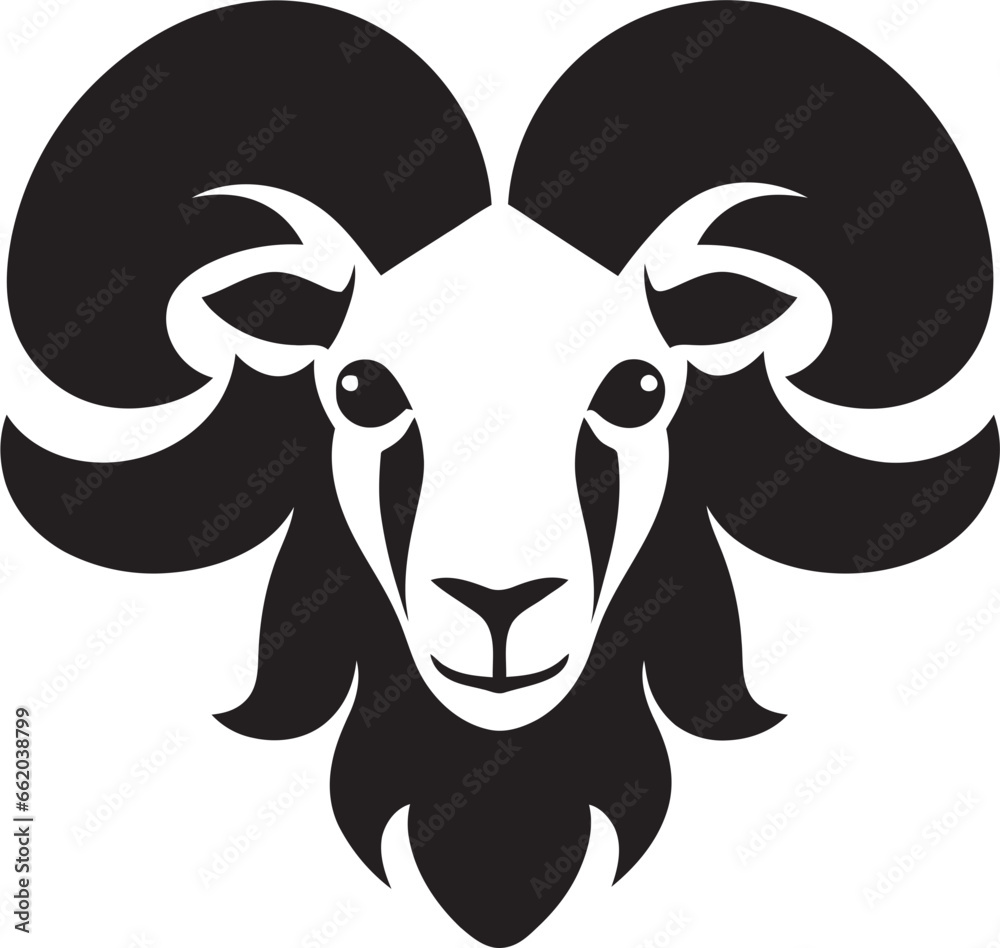 Obraz premium Black Flock Insignia Iconic Elegance Graphic Black Sheep Vector Vigilance