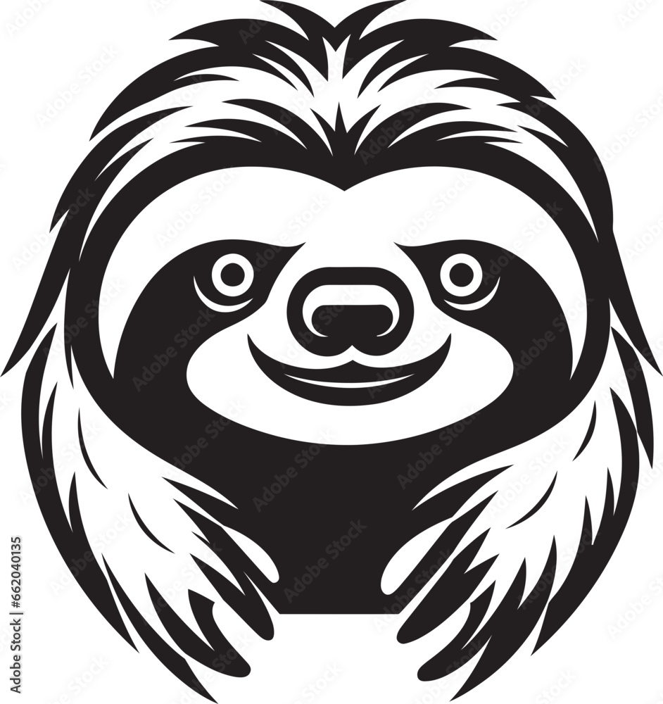 Obraz premium Sculpted Slothful Serenity Iconic Tranquility Ebon Excellence in Trees Languid Zen