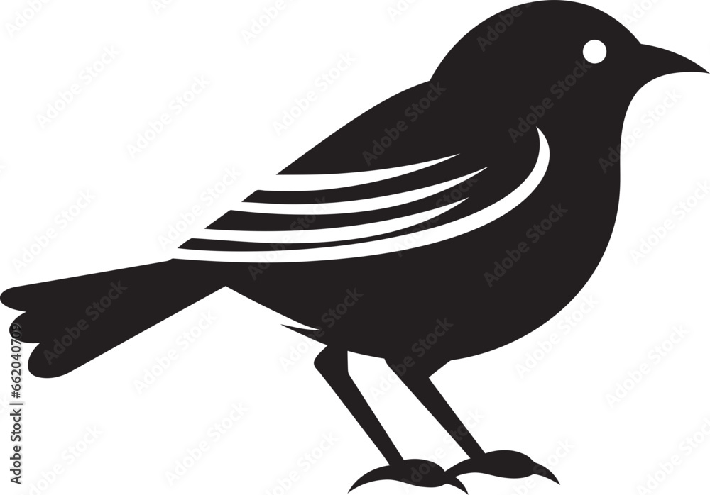 Sleek Black Sparrow Iconic Vector Avian Elegant Sparrow Logo Midnight Flight Sleek Black Sparrow Iconic Vector Avian Elegant Sparrow Logo Midnight Flight