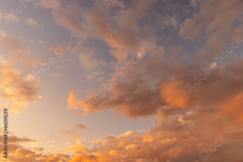 beautiful sky with clouds during sunset and sky color changes © rsooll