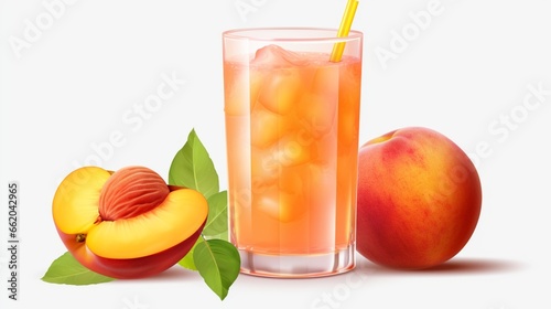 glass of juice and fruits