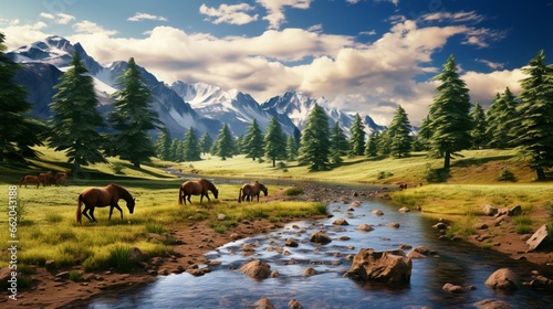horses in the mountains © rojar deved