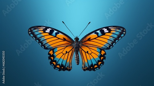 butterfly on a yellow background