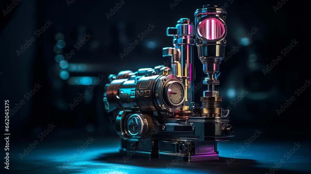 Fototapeta premium The Evolution of Machinery: Exploring the Fascinating Intersection of Technology, Metal, and Industrial Innovatio, generative AI