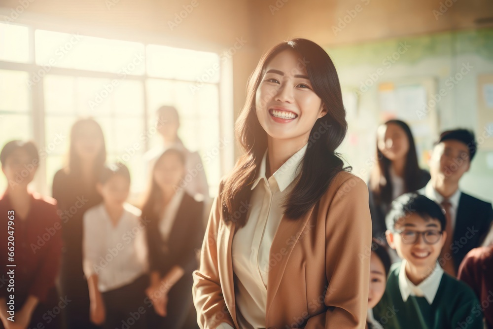 Asian Female Teacher Employment Lifestyle Setting Generative AI Asian Female Teacher Employment Lifestyle Setting Generative AI