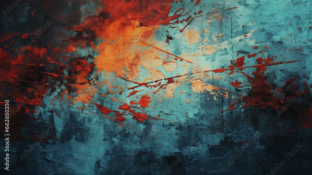 Obraz premium Create a chaotic and distressed abstract background inspired by underground art scenes.