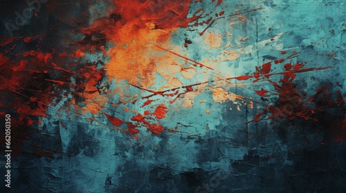 Create a chaotic and distressed abstract background inspired by underground art scenes. photo