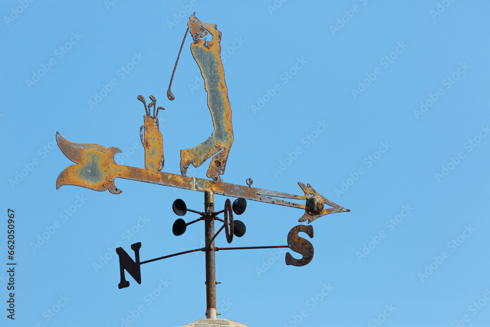Swinging in Rust: Golf-Themed Weathervane Swinging in Rust: Golf-Themed Weathervane