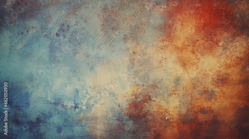 Create a grunge abstract background with rough textures and faded colors.