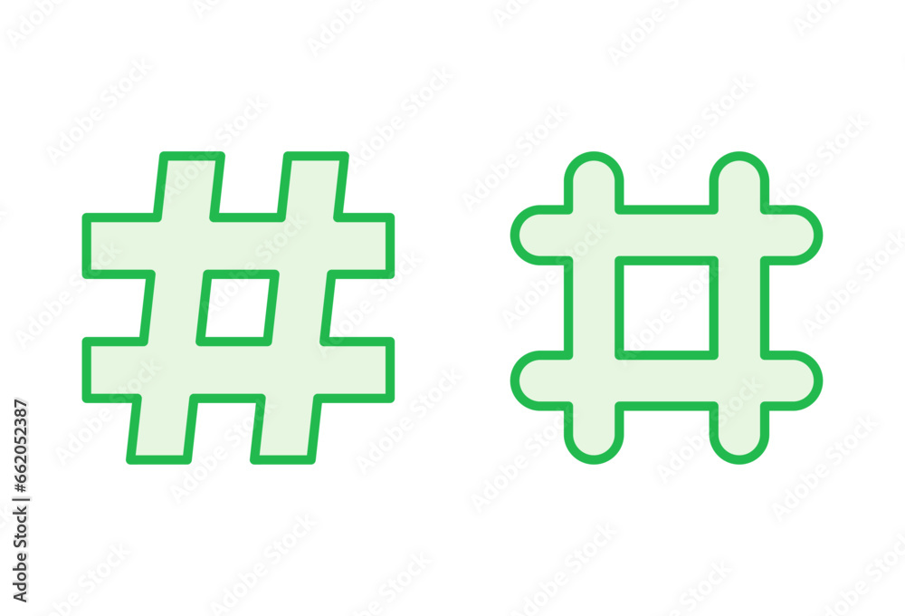Obraz premium Hashtag icon set. hashtag symbol