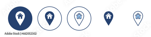 Address icon vector. home location sign and symbol. pinpoint