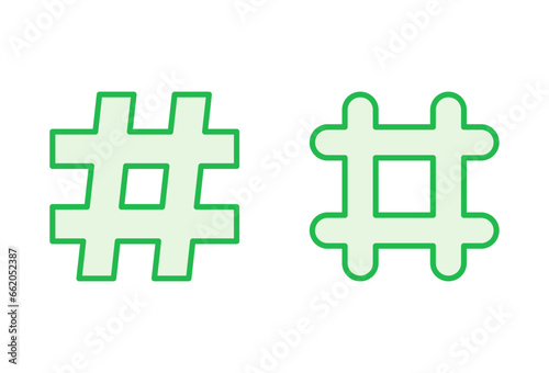 Hashtag icon set. hashtag symbol
