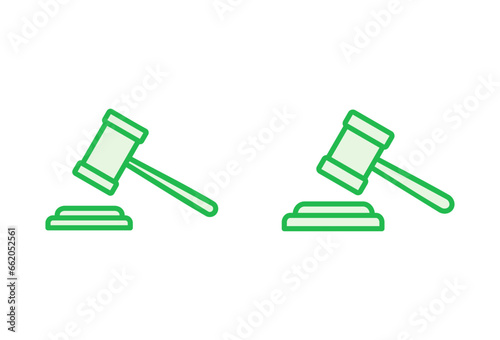 Gavel icon set. judge gavel icon vector. law icon vector. auction hammer