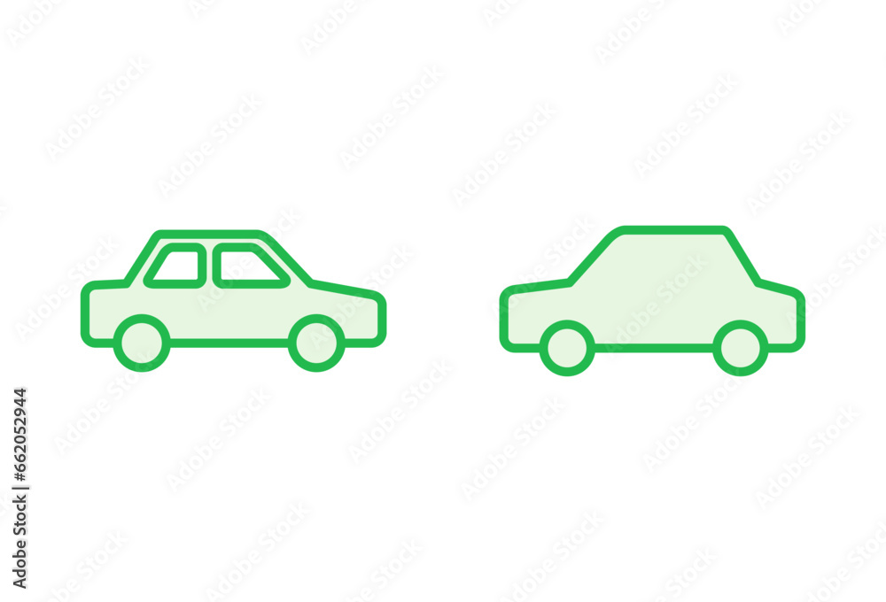Car icon set. car vector icon. small sedan Car icon set. car vector icon. small sedan