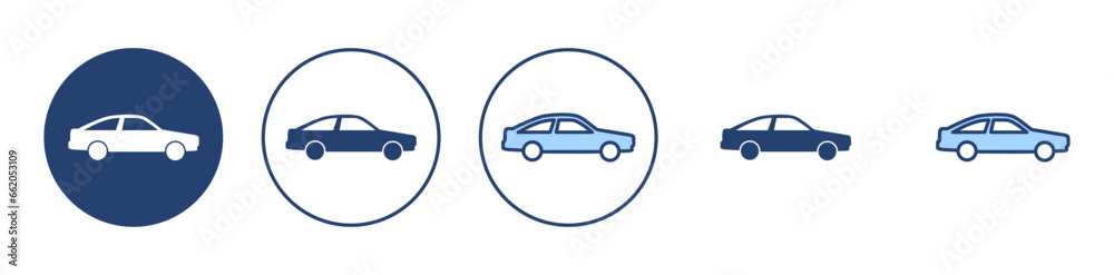 Car icon vector. car sign and symbol. small sedan