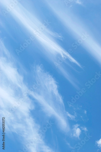 cirrus clouds in the blue sky