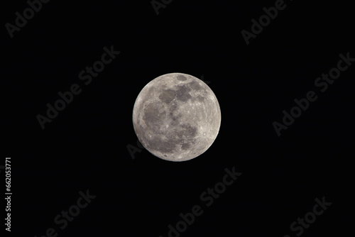 full moon over black
