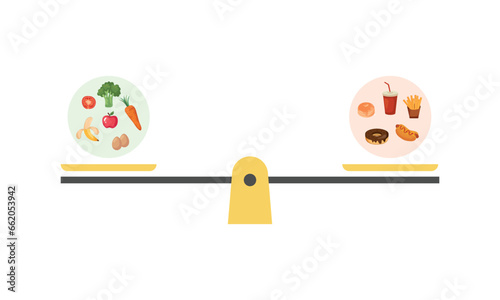 Blood Sugar Balance Concept Design. Vector Illustration.