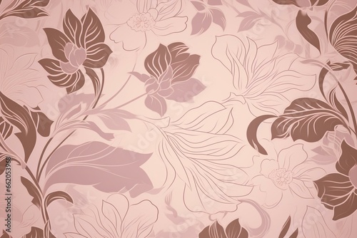 Floral satin wallpaper design. Generative AI