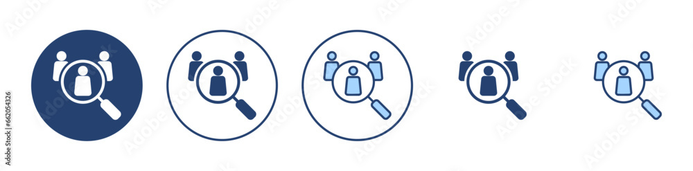 Hiring icon vector. Search job vacancy sign and symbol. Human resources concept. Recruitment