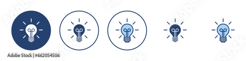 Lamp icon vector. Light bulb sign and symbol. idea symbol.
