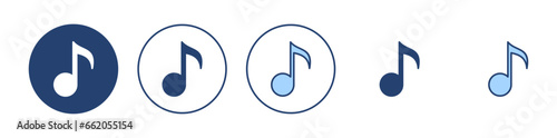Music icon vector. note music sign and symbol
