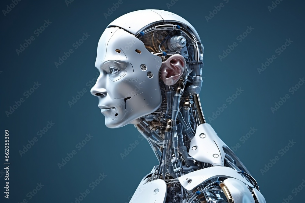 Cyborg man. Cyborg head. Cybernetic organism. Mechanical robot. Future technologies. Artificial intelligence. Cyborg man. Cyborg head. Cybernetic organism. Mechanical robot. Future technologies. Artificial intelligence.