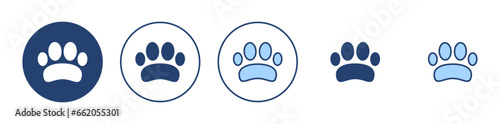 Paw icon vector. paw print sign and symbol. dog or cat paw