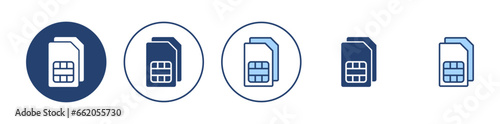 Sim card icon vector. dual sim card sign and symbol