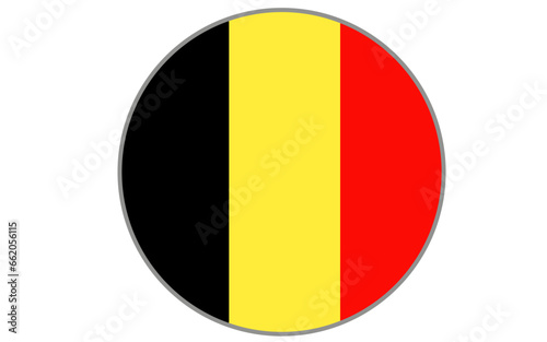 belgium round flag icon