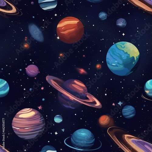 space planet star galaxy illustration background