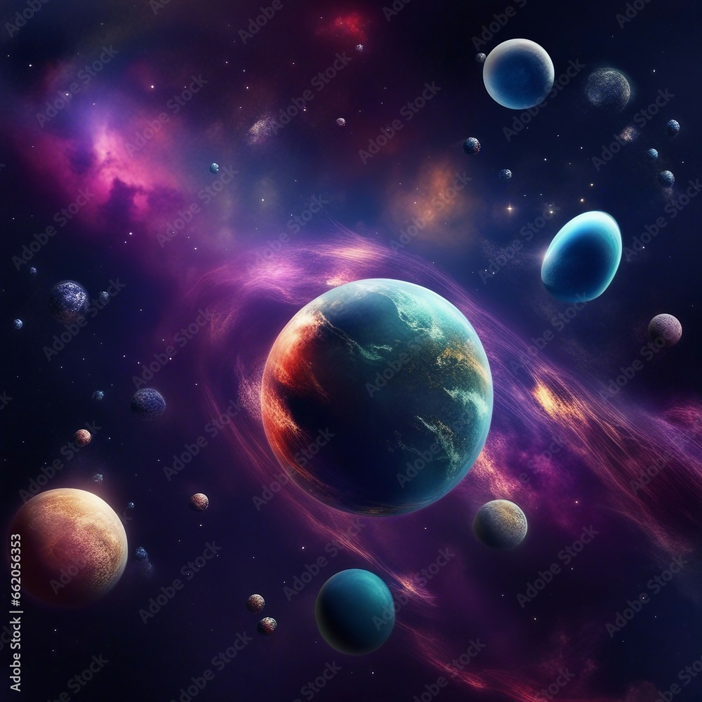 space planet star galaxy illustration background