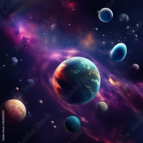 space planet star galaxy illustration background © adi