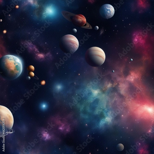 space planet star galaxy illustration background