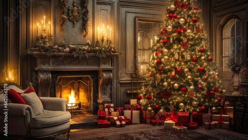 christmas tree with fireplace © Robert