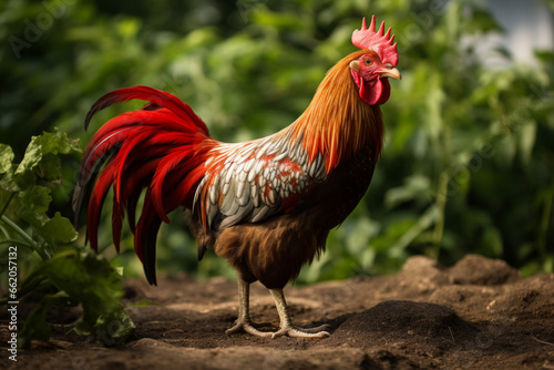 rooster in the garden