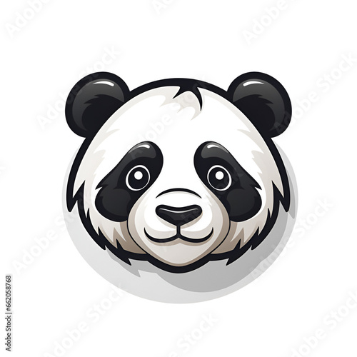 Cartoon Style Panda Baby Panda No Background Perfect for Print on Demand Merchandise photo