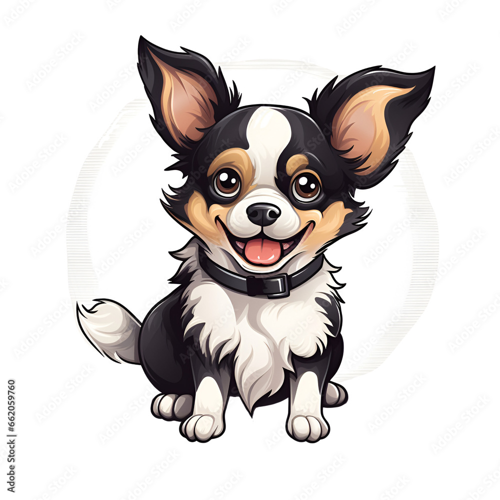 Cartoon Style Chiwawa Puppy Dog No Background Perfect for Print on Demand Merchandise Cartoon Style Chiwawa Puppy Dog No Background Perfect for Print on Demand Merchandise