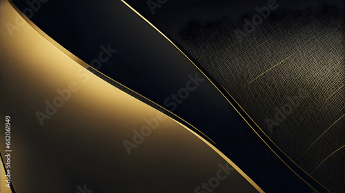 black and gold background with wave. web, banner design.